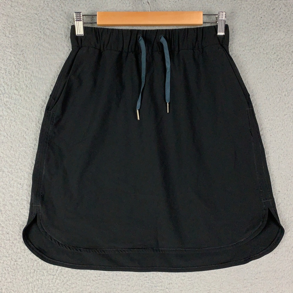 Lululemon On the Fly Skirt Women's 6 Black Athletic Travel Stretch Drawstring